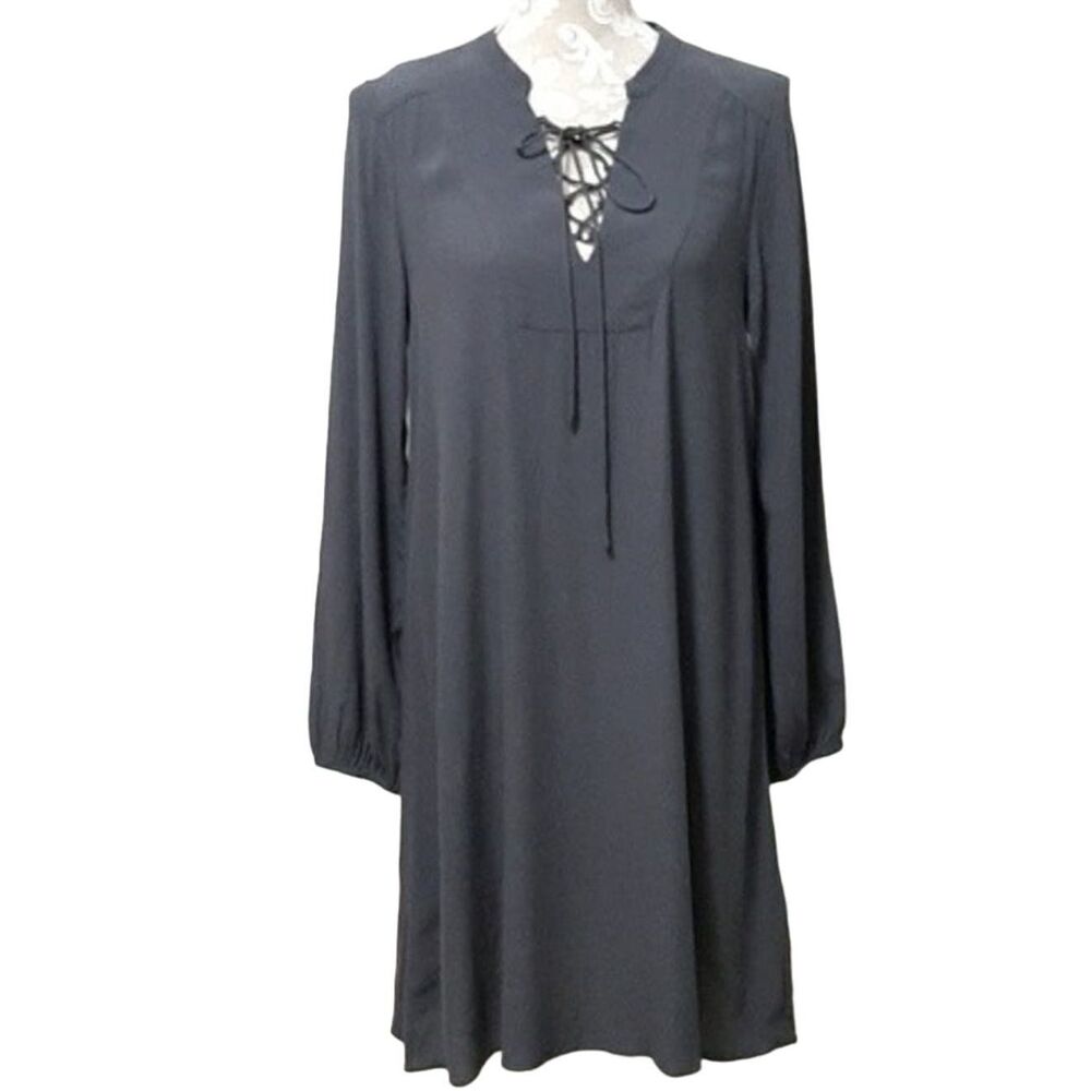 H&M gray long sleeve shift dress Size 6
